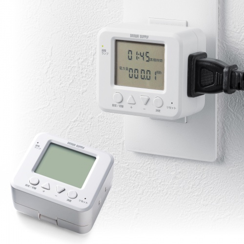 タイマーコンセント（デジタル・電気タイマー・ワットチェッカー・液晶ディスプレイ・プログラムタイマー・毎日繰り返し・省エネ イルミネーション・水槽用途）