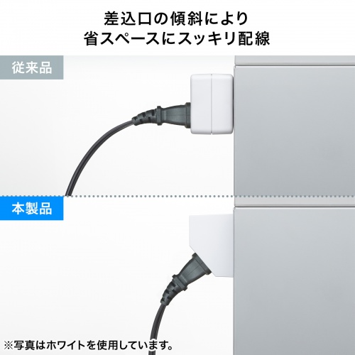 節電タップ（2P・6個口・1m・延長コード・電源タップ・電源延長コード・コンセント・ブラック） TAP-S30-1BK サンワサプライ