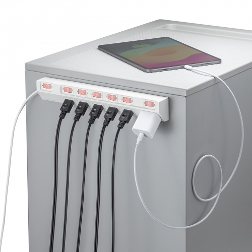 節電タップ（2P・6個口・3m・延長コード・電源タップ・電源延長コード・コンセント・ホワイト） TAP-S30-3W サンワサプライ