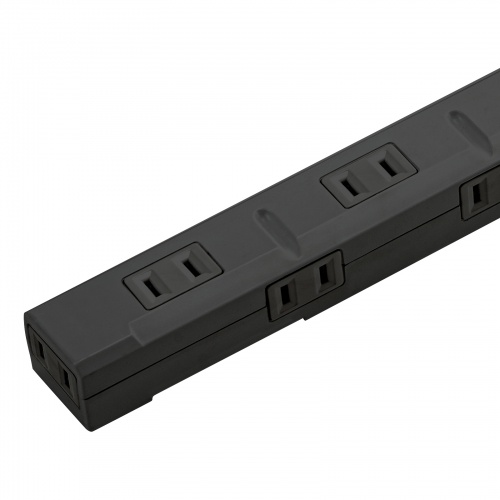 スリムタップ（2P・11個口・コードの向き変更・強力マグネット・シャッター・フック付き・3m・ブラック）TAP-SLIM11-3BK