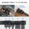 電源タップ（USB急速充電・PD33W・スリムタップ・AC6口・TypeC・縦横差し込み・雷ガード・1.5m・ACアダプタ対応・iPhone/iPad/スマホ/タブレット・コンセントタップ・ブラック）