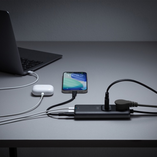 電源タップ（USB・PD100W・急速充電・GaN・1.5m・延長コード・超薄型18mm・Type-C×2・USB-A×1・AC×2個口・コンセント・L型プラグ）