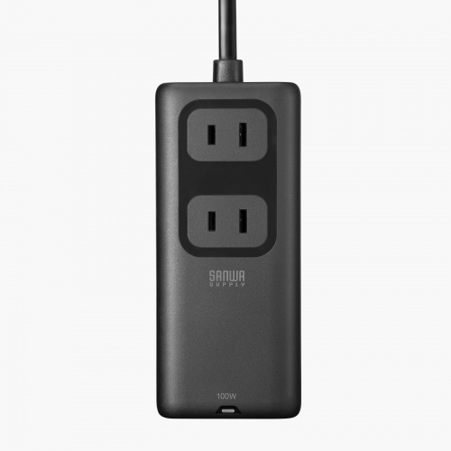 電源タップ（USB・PD100W・急速充電・GaN・1.5m・延長コード・超薄型18mm・Type-C×2・USB-A×1・AC×2個口・コンセント・L型プラグ）