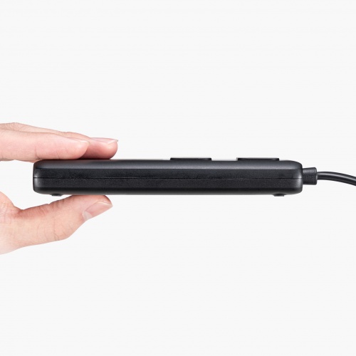 電源タップ（USB・PD100W・急速充電・GaN・1.5m・延長コード・超薄型18mm・Type-C×2・USB-A×1・AC×2個口・コンセント・L型プラグ）