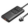 電源タップ（USB・PD100W・急速充電・GaN・1.5m・延長コード・超薄型18mm・Type-C×2・USB-A×1・AC×2個口・コンセント・L型プラグ）