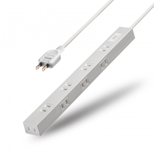 電源タップ（マグネット・1m・8個口・スリム・上下左右差込み・ホワイト）