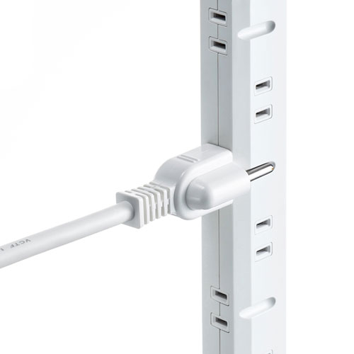 タップ（スリム・2P・8個口・3m・マグネットつき・ホワイト）