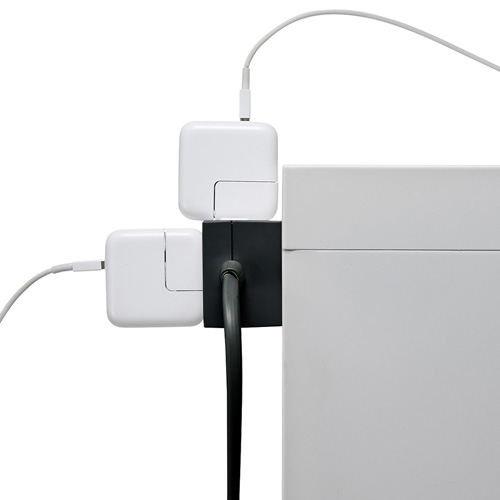 【アウトレット･訳あり・セール】雷ガードタップ（2P・10個口・5m・マグネット付き・ブラック）