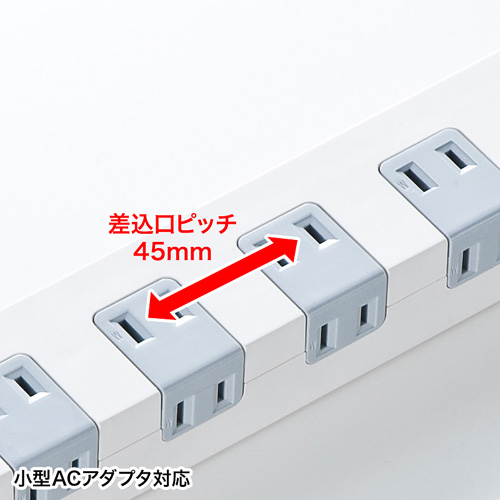 雷ガードタップ（2P・10個口・5m）　TAP-SP2110-5　サンワサプライ