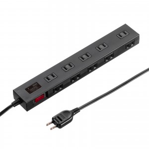 雷ガードタップ（10個口・2m・ブラック） TAP-SP2110N-2BK サンワサプライ