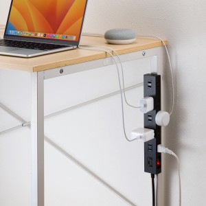 雷ガードタップ（10個口・5m・ブラック） TAP-SP2110N-5BK サンワサプライ