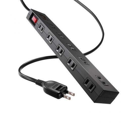 雷ガードタップ（10個口・5m・ブラック） TAP-SP2110N-5BK サンワサプライ