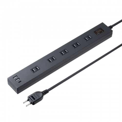 電源タップ（10個口・PD20W対応・USB充電ポート付・3m・ブラック）