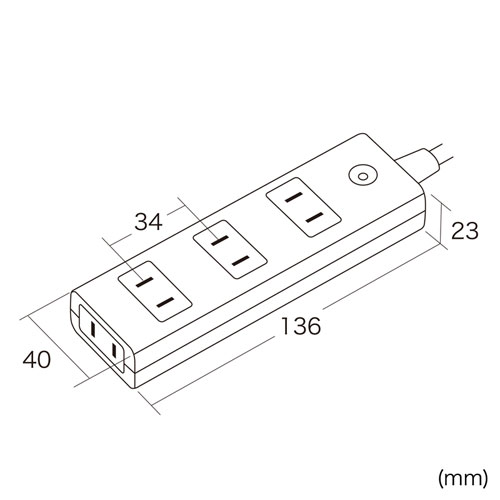 雷ガードタップ（2P・4個口・5m）