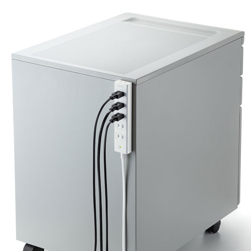 雷ガードタップ（2P・6個口・2m） TAP-SP2116MG-2WN サンワサプライ