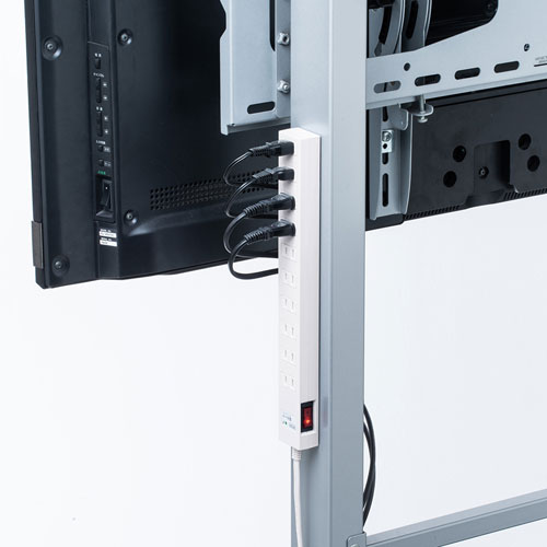 雷ガードタップ(2P・10個口・5m・マグネット・一括集中スイッチ・ブレーカー付き)