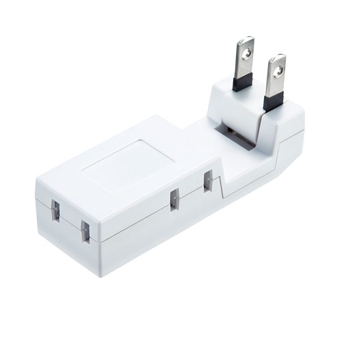 タップ（2P・4個口・雷ガード・収納式スイングプラグ・ホワイト） TAP-SP225 サンワサプライ