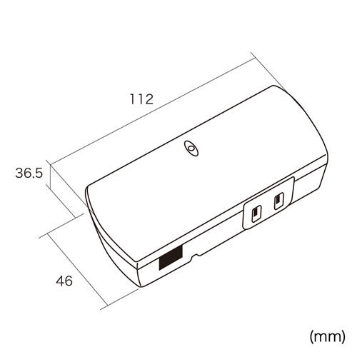 高性能雷ガードタップ（2P・2個口） TAP-SP310TEL サンワサプライ