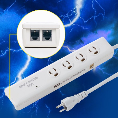 高性能雷ガードタップ（3P抜け止め・4個口・2m） TAP-SP311TEL サンワサプライ