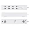 電源タップ（スリムタップ・AC4口・縦横差し込み・車輪差し・雷ガード・マグネット・2m・ACアダプタ対応・シンプルデザイン・マット調・スイングプラグ・ホワイト）