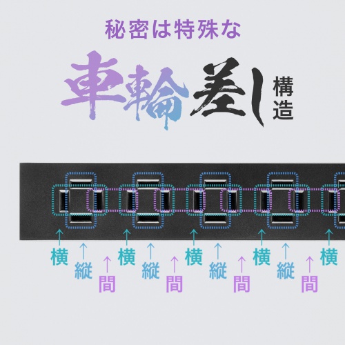 電源タップ（スリムタップ・AC6口・縦横差し込み・車輪差し・雷ガード・マグネット・2m・ACアダプタ対応・シンプルデザイン・マット調・スイングプラグ・ブラック）