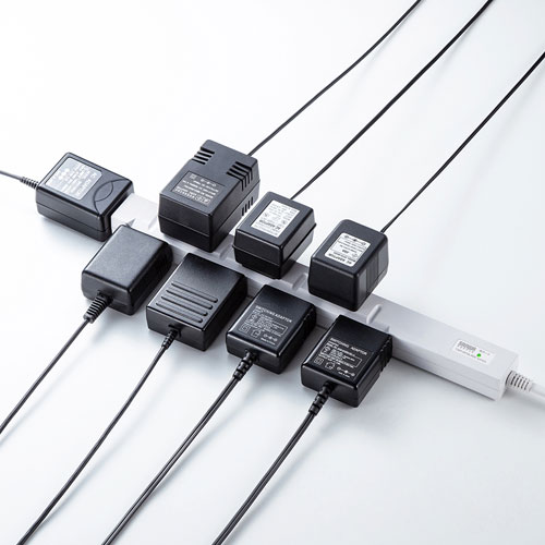 スリム雷ガードタップ（2P・8個口・3m）