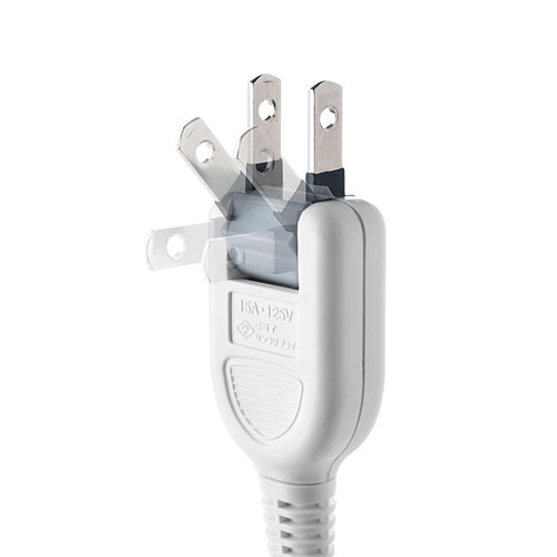 タップ（雷ガード・2P・4個口・3m・抜け止め・マグネット・ホワイト）