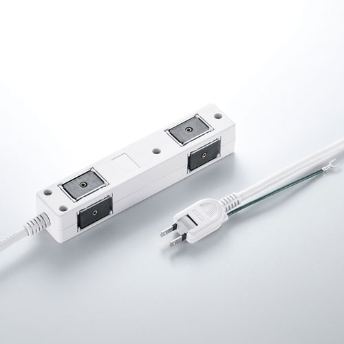 【アウトレット･訳あり・セール】タップ（3P・4個口・3m・マグネット・雷ガード・抜け止め）