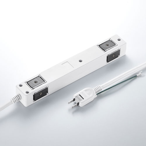 タップ（雷ガード・3P・6個口・3m・抜け止め・マグネット・ホワイト）