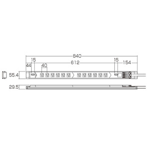 15Aコンセントバー（19インチサーバーラック用・12個口） サンワサプライ