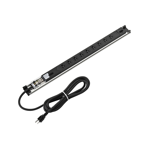 19インチラック用 コンセントバー｜9口 15A・3mコード・通電LED