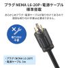 19インチサーバーラック用コンセント（20A・抜け防止ロック付き・16個口・3m)