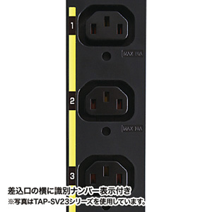 19インチサーバーラック用コンセント（スリムサイズ・200V・20A・IEC C19×2個口＋IEC C13×18個口・3m）