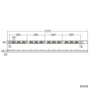 19インチサーバーラック用コンセント（20A・抜け防止ロック付き・24個口・3m)