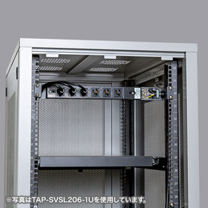 19インチラック用コンセントバー 6口｜3P抜け止め・1Uサイズ