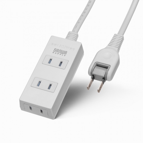 電源タップ（火災予防タップ・コンセント・3個口・5m・ホワイト）