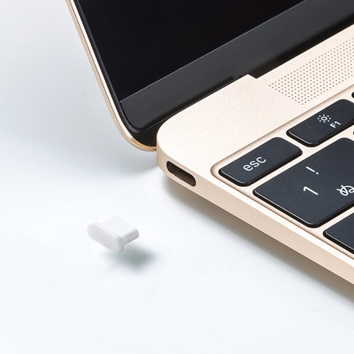 コネクタカバー（キャップ・防塵・ほこり・保護・typeC・スマホ・充電口・アンドロイド・ホワイト） TK-CAP6Wサンワサプライ