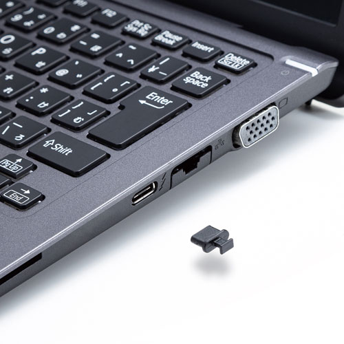 コネクタカバー(キャップ・防塵・ほこり・保護・typeC・スマホ・PC・ブラック) TK-CAP8BK サンワサプライ