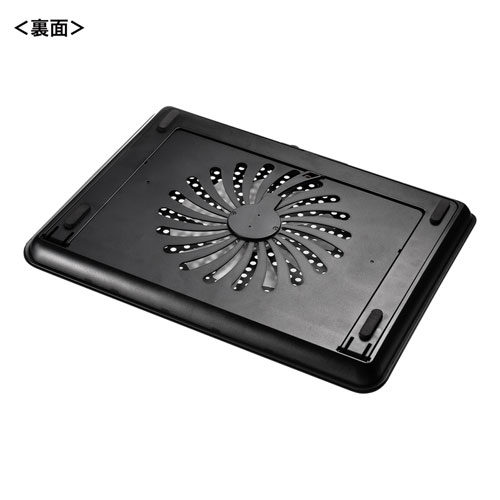 ノートPC用クーラーパッド（アルミボディー・大型ファン・6段階高さ調節・15.6インチワイド対応・USB給電・風量調節）