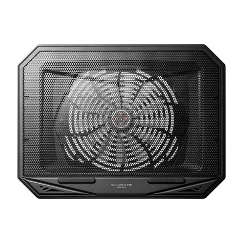 ノートPC用クーラーパッド（大型ファン・3段階高さ調節・17.3インチワイド対応・USB給電・風量調節）