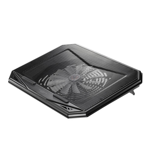 ノートPC用クーラーパッド（大型ファン・3段階高さ調節・17.3インチワイド対応・USB給電・風量調節）
