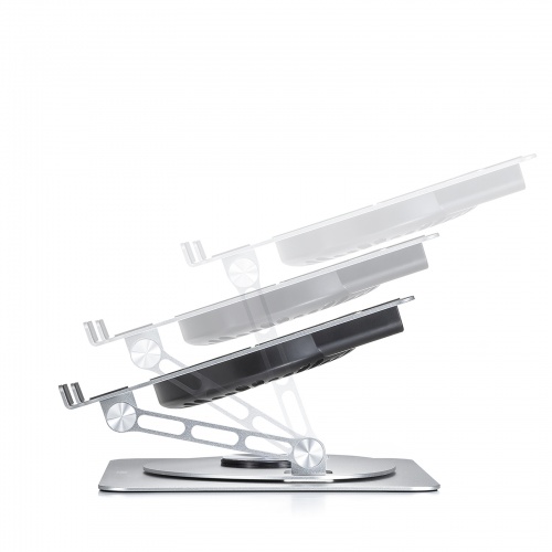 ノートパソコンクーラー（冷却パッド・冷却台アルミ・静音ファン・角度調整・タブレットスタンド） TK-CLN30U サンワサプライ