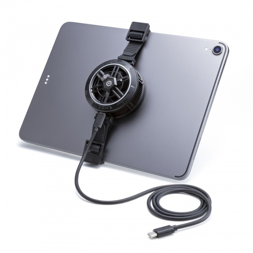 タブレットクーラー（24W出力・ペルチェ素子・ベルト/マグネット固定・冷却・コンパクト・軽量・冷却ファン・USB Type-C）