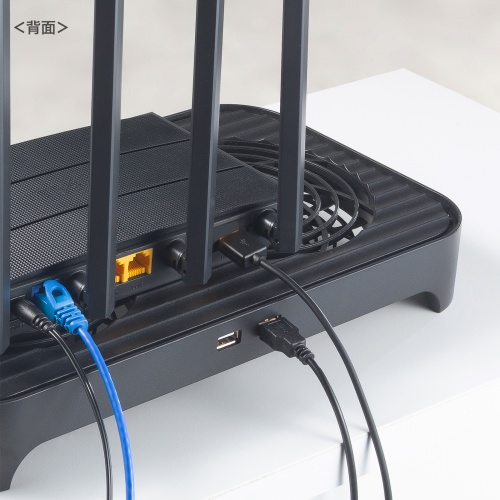 小型冷却ファン(冷却クーラー・熱対策・静音・USBファン・オンオフスイッチ・ミニPC・HDD・冷却スタンド・14cmファン×2・長時間稼働・冷却台・コンパクト・ブラック)