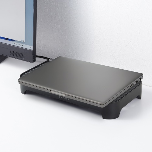 小型冷却ファン(冷却クーラー・熱対策・静音・USBファン・オンオフスイッチ・ミニPC・HDD・冷却スタンド・14cmファン×2・長時間稼働・冷却台・コンパクト・ブラック)