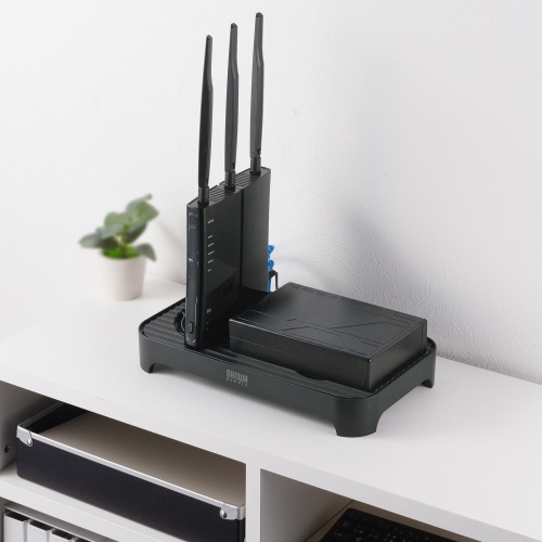 小型冷却ファン(冷却クーラー・熱対策・静音・USBファン・オンオフスイッチ・ミニPC・HDD・冷却スタンド・14cmファン×2・長時間稼働・冷却台・コンパクト・ブラック)