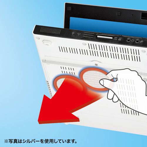 小さいパッドを機器に貼るだけで強力放熱、ノートパソコン冷却パット（43mm・丸型・2枚入り・ブルー） TK-CLNP2BL サンワサプライ