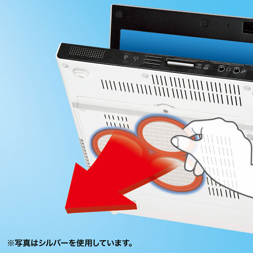 小さいパッドを機器に貼るだけで強力放熱、ノートパソコン冷却パット（43mm・丸型・3枚入り・ブルー） TK-CLNP3BL サンワサプライ
