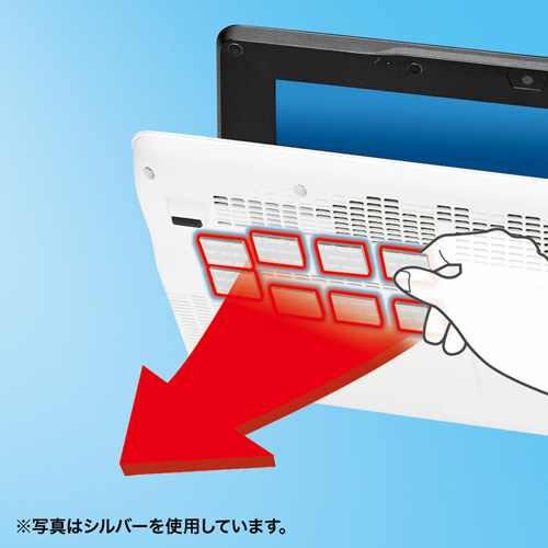小さいパッドを機器に貼るだけで強力放熱、ノートパソコン冷却パット（17mm・角型・8枚入り・ブルー） TK-CLNP8BL サンワサプライ