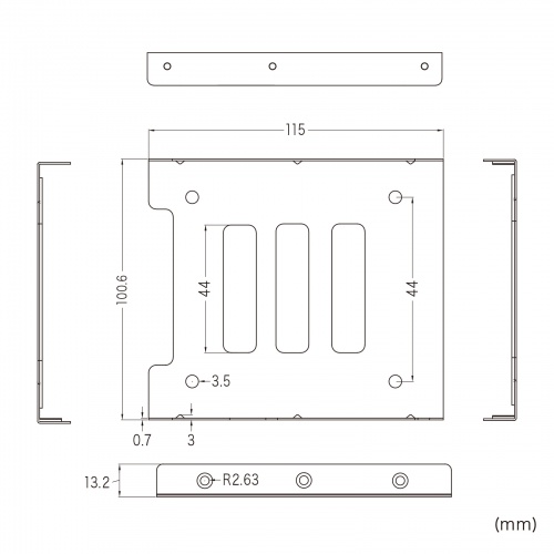 2.5インチHDD/SSD変換マウンタ